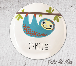 Metro Pointe Sloth Smile Plate