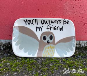 Metro Pointe Owl Plate